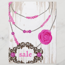 Schmuck-Flyer-Rosen-Halsketten-Brown-Rosa