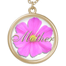 Schmuck - Halskette - dunkler rosa Kosmos