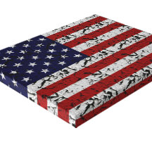 Schmutz-amerikanische Flagge von USA Galerie Gefaltete Leinwand