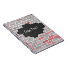 Schmutz-Backsteinmauer-Notizbuch