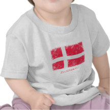 Schmutz-Dänemark-Flagge Shirt