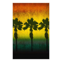 Schmutz-Regenbogen-Palmen Druckpapier