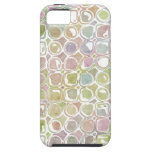 Schmutz-Retro beunruhigter Kreis u. Quadrat-Muster Etui Fürs iPhone 5