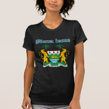 Schmutz-Sierra Leonewappen Entwürfe T-shirt