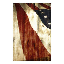 Schmutz Woodgrain USA-amerikanische Flagge patriot Bedrucktes Büropapier