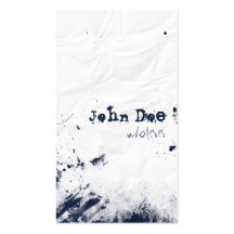 Schmutzig, befleckt u. geknittert visitenkarten