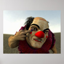 Schmutzig der Clown - Gesichtsnahaufnahme Posterdrucke