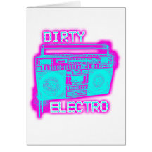SCHMUTZIGE ELECTRO-Tanzverein DJ-Mädchen, die Type Karten