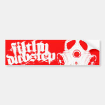 Schmutziger Dubstep Bumber Aufkleber 1 (Rot) Auto Aufkleber