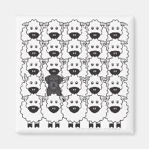 Schnauzer in den Schafen Kühlschrankmagnete