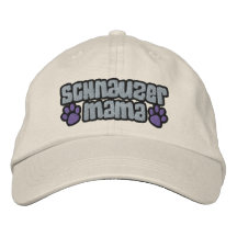Schnauzer-Mutter Bestickte Kappen