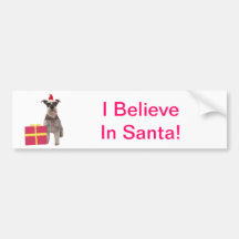 Schnauzer-Weihnachtsmannmütze Autosticker