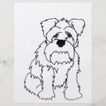 Schnauzerlinie Kunst Flyer Druck