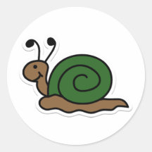 Schnecke Runder Aufkleber