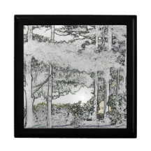 Schnee-Baum-Kunst Fliese-Spitze Jewerly Kasten Modeschmuckschachteln