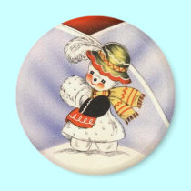Schnee-Dame Magnet magnete