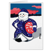Schnee-Frauen-Feiertags-Karte