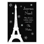 Schnee in der Paris-Feiertags-Karte Individuelle Einladungen