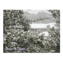 Schnee in Texas Postkarten