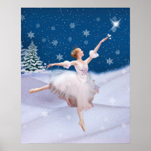 Schnee-Königin-Ballerina-Druck oder Plakat
