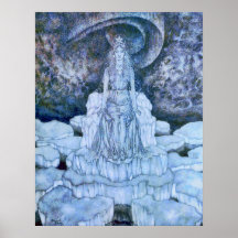 Schnee-Königin im blauen Plakat