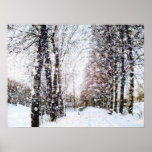 Schnee-Landschaftsplakat
