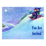 SCHNEE-SPASS-WINTER-GEBURTSTAGS-PARTY EINLADUNG SL