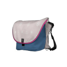 Schnee-Tropfen und Stern-Rickshaw-Bote-Tasche Kuriertasche