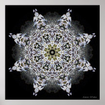 Schneeball-Flocken-Mandala Plakatdrucke