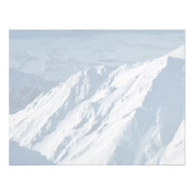 Schneebedeckte Bergspitzen Personalisierte Ankündigungskarte