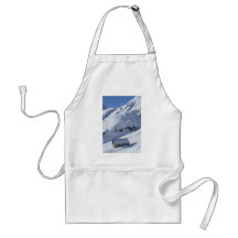 schneebedeckte Landschaft Schürze