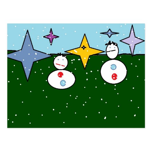 schneebedeckte Tagpostkarte