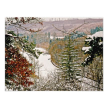 schneebedecktes Tal Photodruck