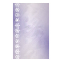 Schneeflocke-Grenzlila Folien-Feiertags-Briefpapie Druckpapier