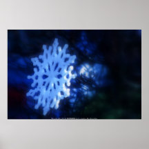 Schneeflocke in Blau 4 Posterdrucke