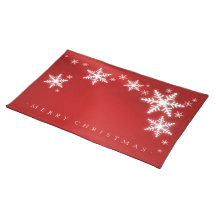 Schneeflocke-rotes WeihnachtsTischset