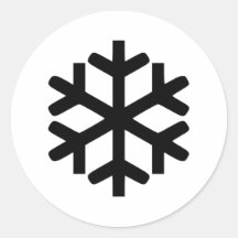 Schneeflocke Runde Sticker