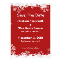 Schneeflocke-Save the Date Einladungen-- 12x18