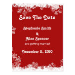 Schneeflocke-Save the Date Postkarten