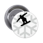 Schneeflocke-Snowboarderikone Buttons