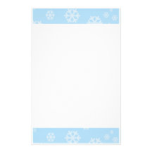 Schneeflocke stationär personalisiertes druckpapier