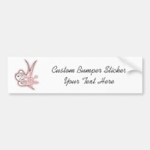 Schneeflocke-u. Piepmatz-Weihnachtsentwurf - Rot Auto Sticker