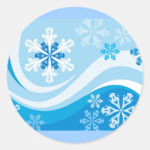 Schneeflocke-Winter-Hintergrund-Vektor-BLUES-WEISS Sticker