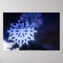 Schneeflocken in Blau 3 Plakatdruck
