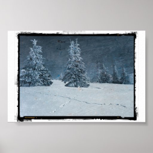 Schneelandschaft Plakatdruck