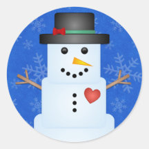 Schneemann-Aufkleber