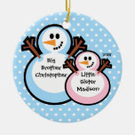 Schneemann-Bruder-u. Lil SIS-Weihnachtsverzierung Weinachtsornamente