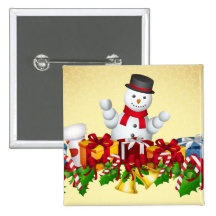 Schneemann Button