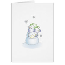 Schneemann-Feiertags-Gruß-Karte