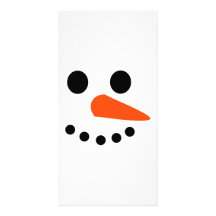 Schneemann-Gesicht Bilderkarte